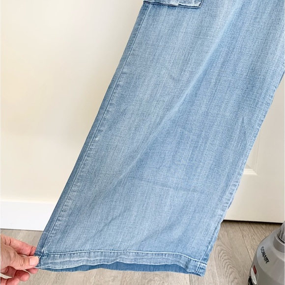 Chambray Wide Leg Pants - Picture 4 of 8